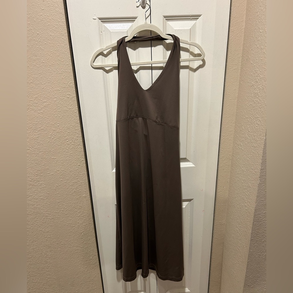 Patagonia Morning Glory Dress In Brown Performance Fabric , Large - Picture 5 of 10